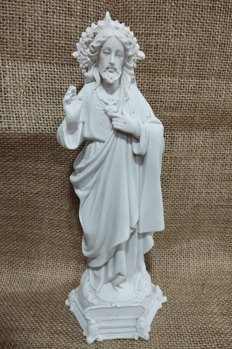 Sagrado corazón de Jesús Blanco - 20 cm