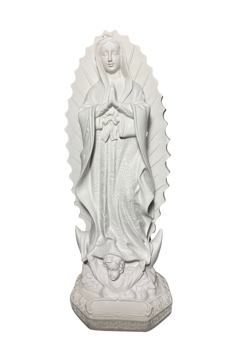 Virgen de Guadalupe Blanca - 20 cm