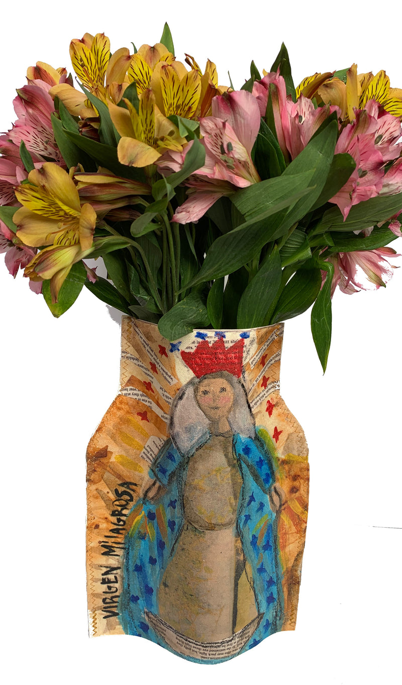 Forro para florero Virgen Milagrosa AS