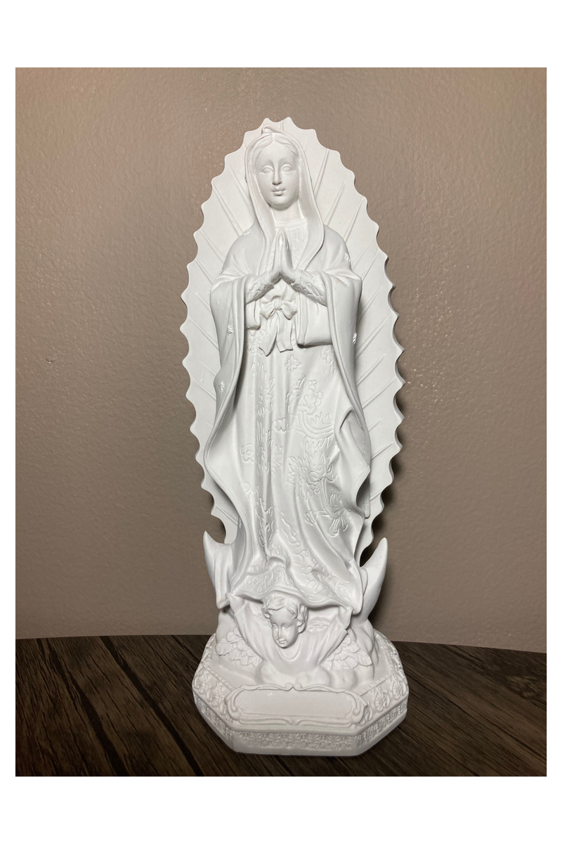Virgen de Guadalupe Blanca - 20 cm