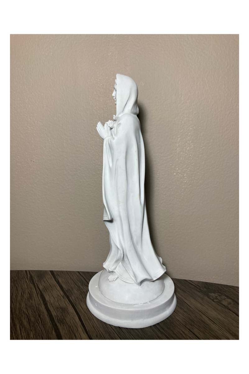 Virgen Rosa Mística Blanca - 20 cm